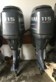 USED 2004 Pair Yamaha 115 hp Extra Long Shafts 25″ Outboard Motor For Sale